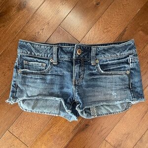 American Eagle Low Rise Cutoff Denim Shorts